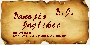 Manojlo Jaglikić vizit kartica